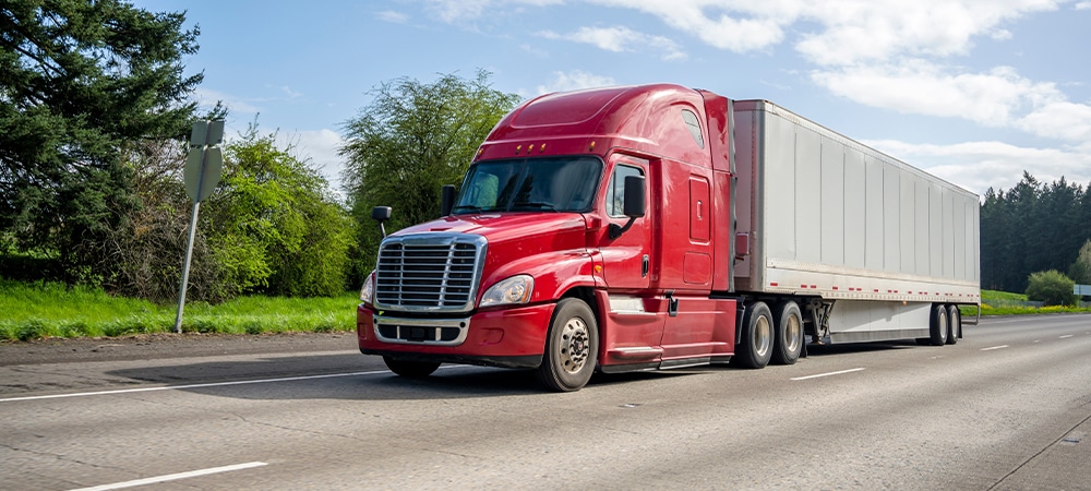 expedited cargo truck on highway