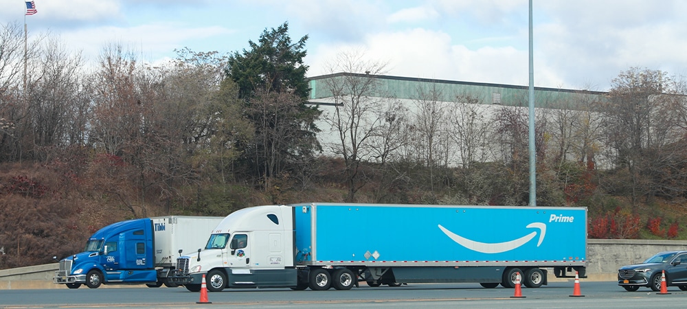 amazon freight on america road